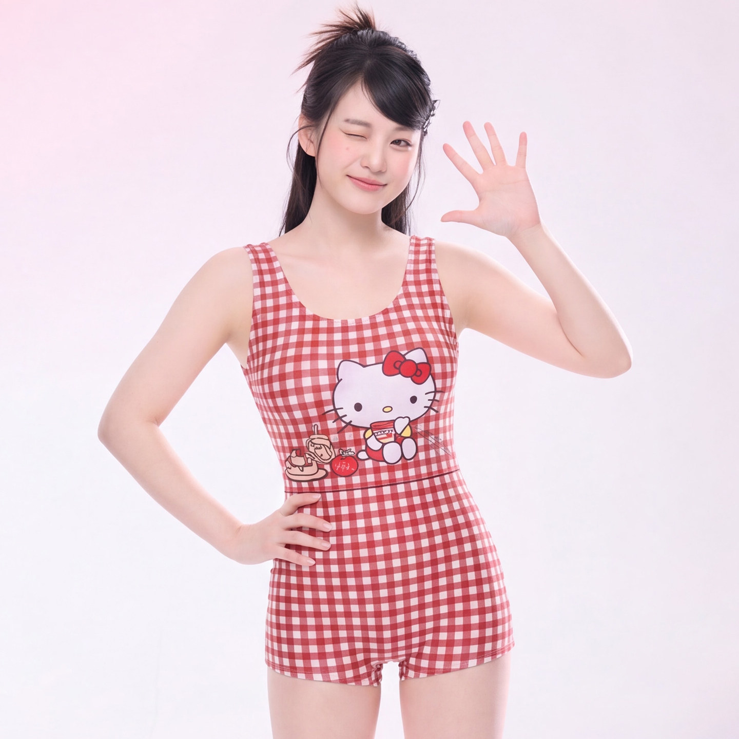 大码泳衣胖mm200斤新款专业竞速甜美温泉泳装微胖女孩显瘦游泳衣