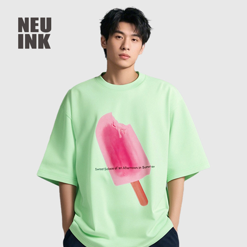 Neuink美式通勤可爱雪糕印花T恤