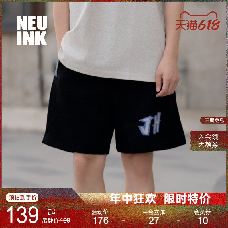 Neuink jeff hamilton学院风美式休闲裤潮牌运动跑步篮球短裤男女
