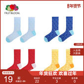 THE LOOM鲜果布衣冬季 FRUIT 棉新品 保暖水果拼接中筒袜子男女