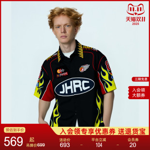 Jeffhamilton 衬衫 赛车系列联名 情侣刺绣短袖 男女同款 Neuink