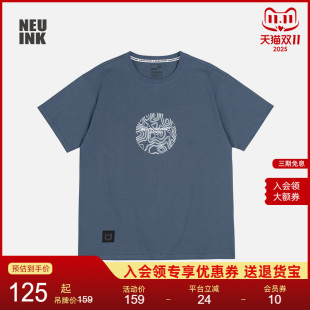 T恤男女同款 Neuink 复古字母印花宽松百搭针织短袖 美式 KRUZIN新款