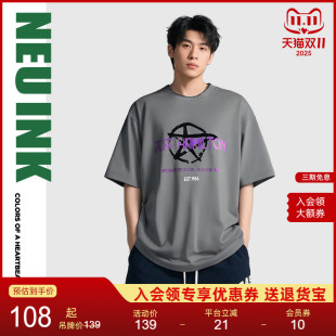复古美式 hamilton t恤潮牌男女款 情侣短袖 NEUINK 夏2025新款 jeff