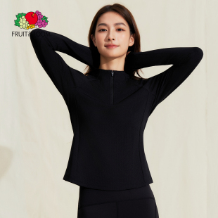 长袖 FRUIT LOOM鲜果布衣瑜伽女外套普拉提女款 THE 立领运动服