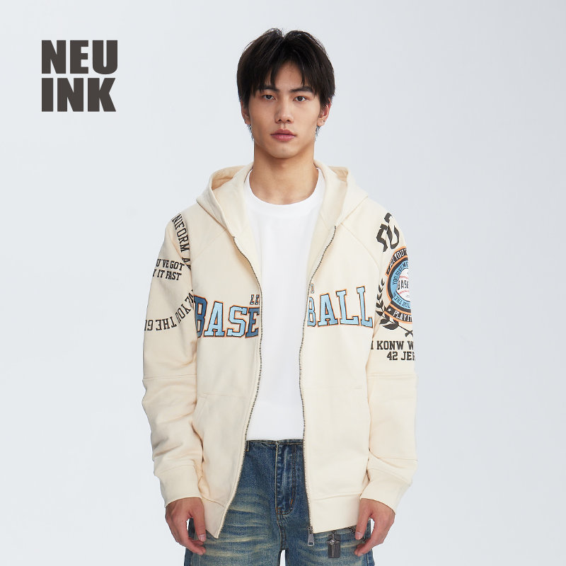 Neuink棒球美拉德色卫衣