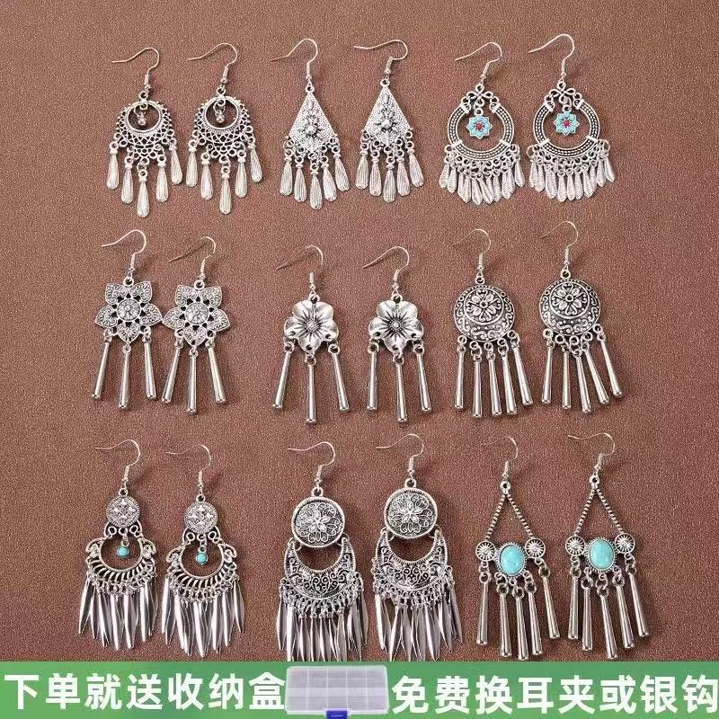 新中式国潮古风耳环复古流苏耳坠