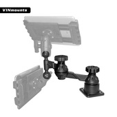 三防平板多关节悬臂拉伸万向支架C型1.5英寸双球头一拖二平板支架