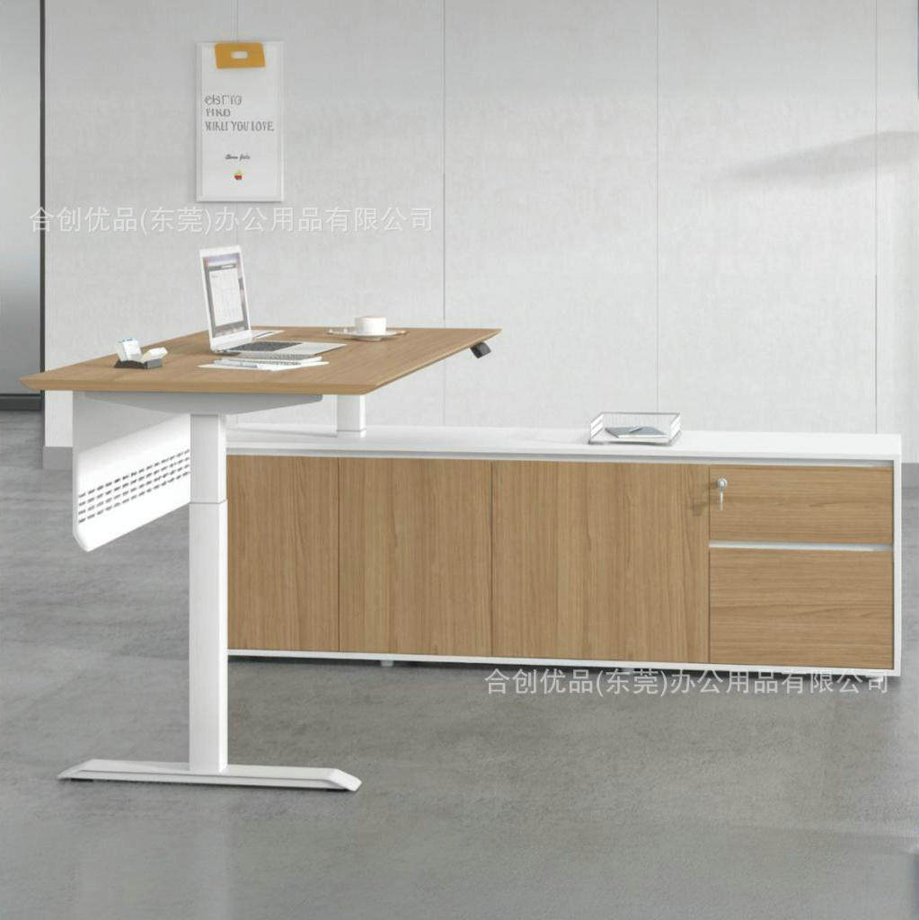 圣世源林升降经理桌办公桌电脑桌可移动电动升降写字桌书房学习桌