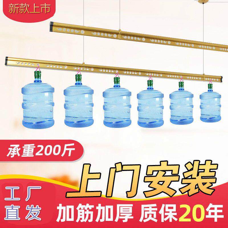 升降晾衣架阳台手摇折叠双杆式晾衣杆室内家用加厚晒被手动凉衣架