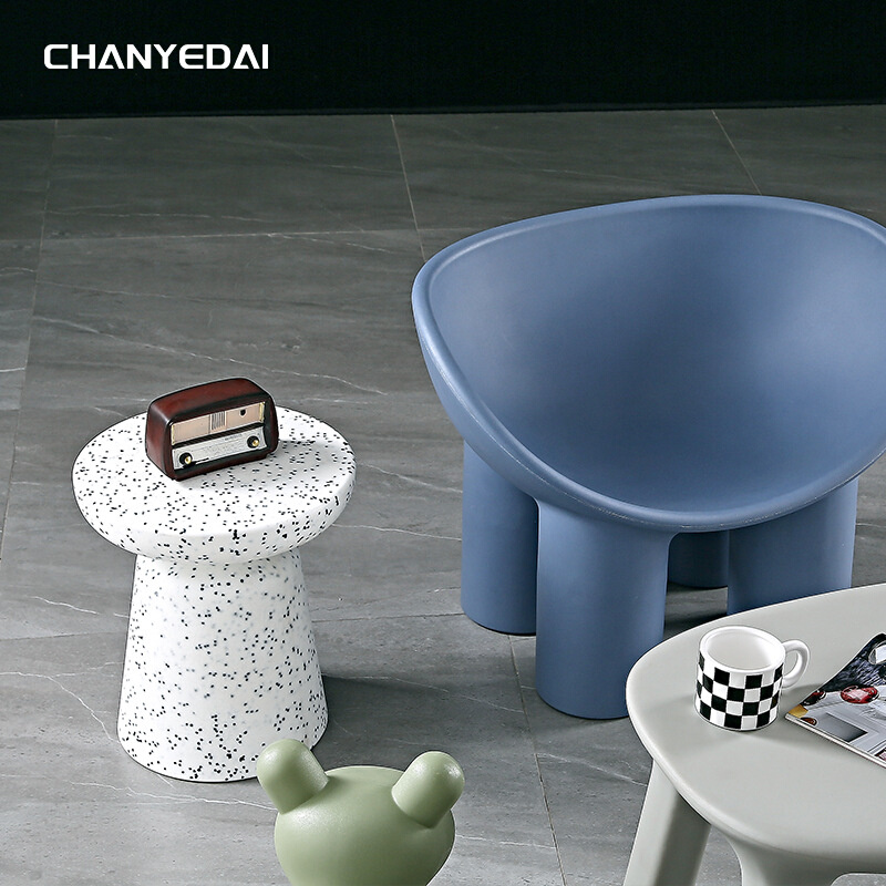 产业带北欧塑料圆形茶几现代简约客厅创意小茶桌边几阳台飘窗圆几