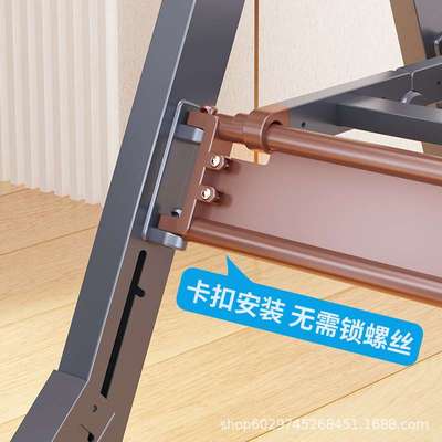 铝合金双杆式落地折叠晾衣架室内晾衣杆家用阳台伸缩晒衣架挂衣架