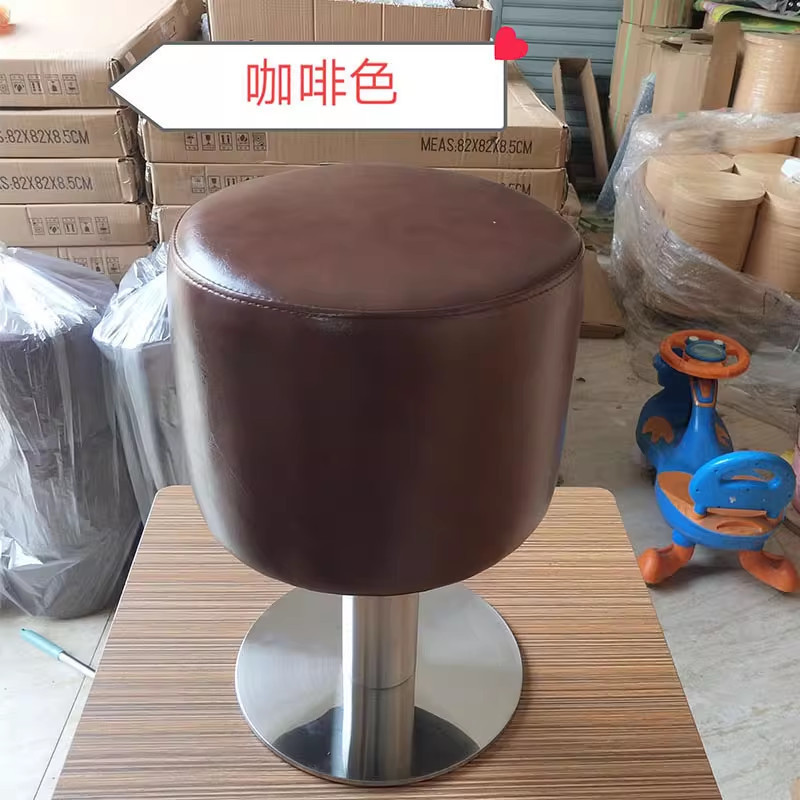 不锈钢皮面圆凳餐厅快餐店