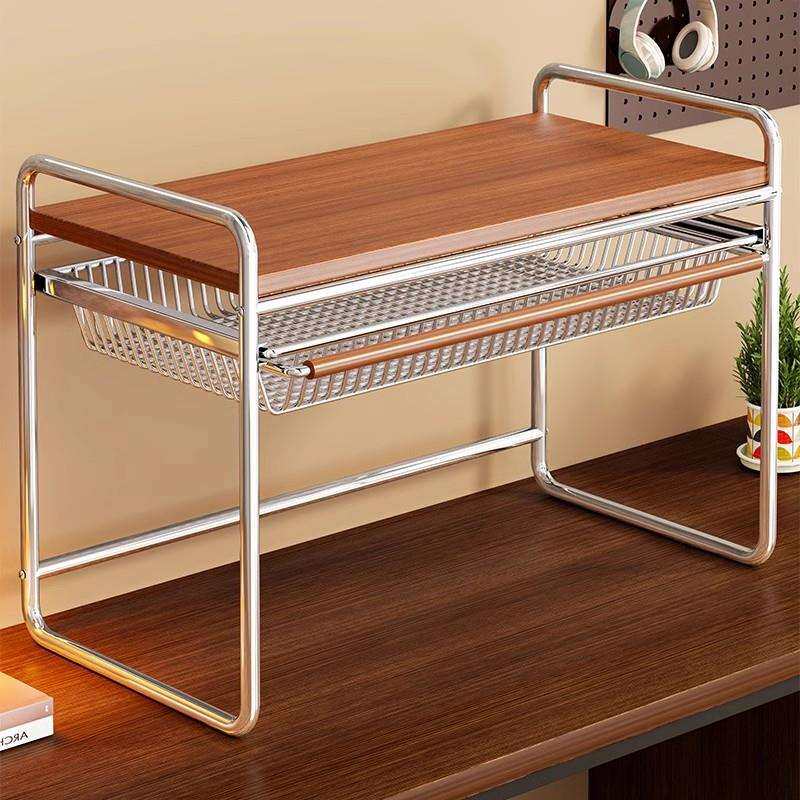 打印机置物架办公桌上小型复印机支架可抽拉多层资料文件收纳架子