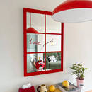 多巴胺可涂鸦镜子画包豪斯仿假窗户卧室镜面挂画餐厅大白墙装 饰画