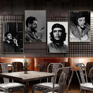 复古怀旧马克思主义革命家装饰画切格瓦拉挂画酒吧名人肖像壁画