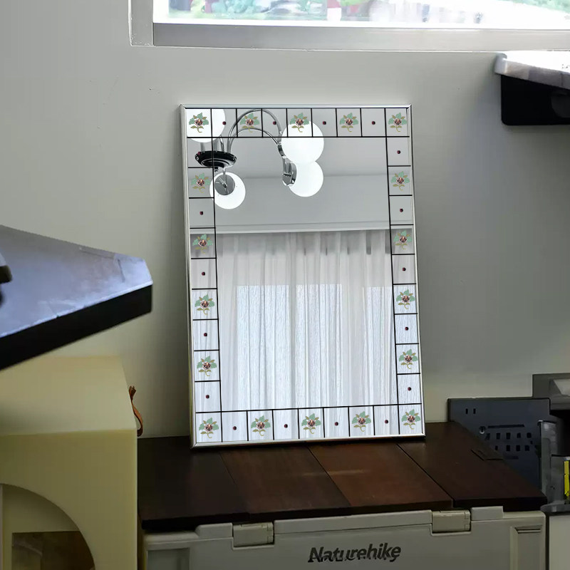 敦煌纹饰天圆地方镜装饰画中古艺术客厅卧室梳妆台镜面画镜子挂画,家居饰品,现代装饰画,淘宝优惠券,粉丝福利购,淘宝优惠卷