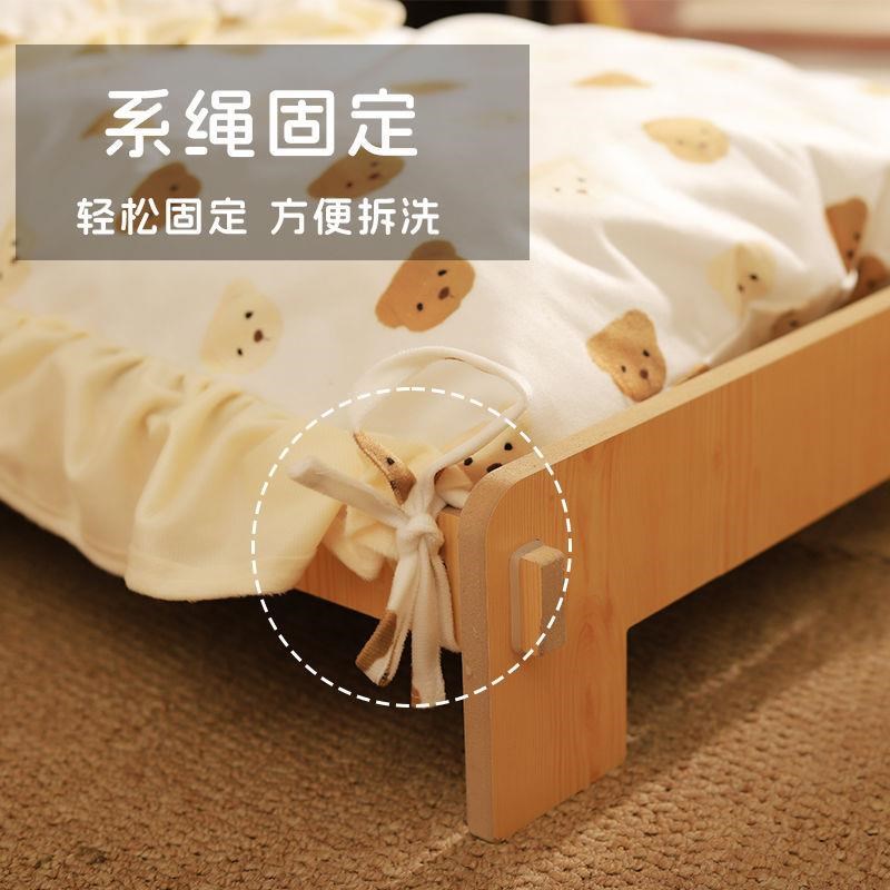 热销网红木质猫床猫窝狗窝四季通用可拆洗耐脏巨厚沙发床垫房间宠