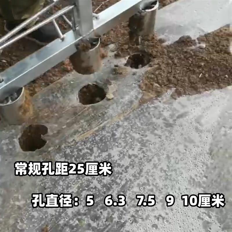 热销大棚地膜打洞打j孔栽苗器圆筒不绣钢双筒三筒效率高手动农具