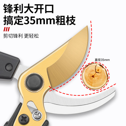 热销修枝剪不锈钢园艺剪刀修枝专用剪刀修剪果树花艺修花剪刀粗大