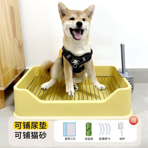 狗狗厕所小型犬拉屎盆不锈钢大小便盆博美比熊犬狗砂盆小狗专用