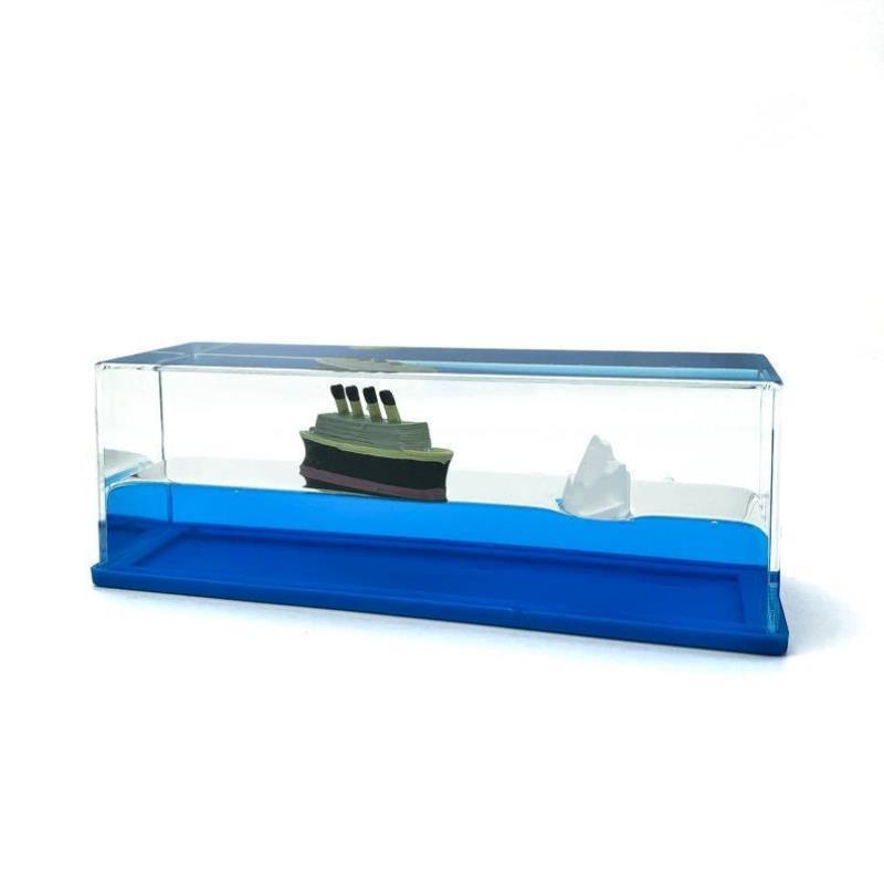 永不沉没的船漂浮小帆船摆件不会翻漂流瓶友谊的小船流体模型不