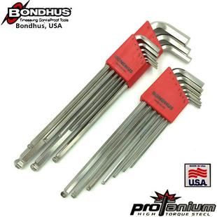 美国BONDHUS波顿内六角扳手 进口特长球头套装扳手17092 17099 46