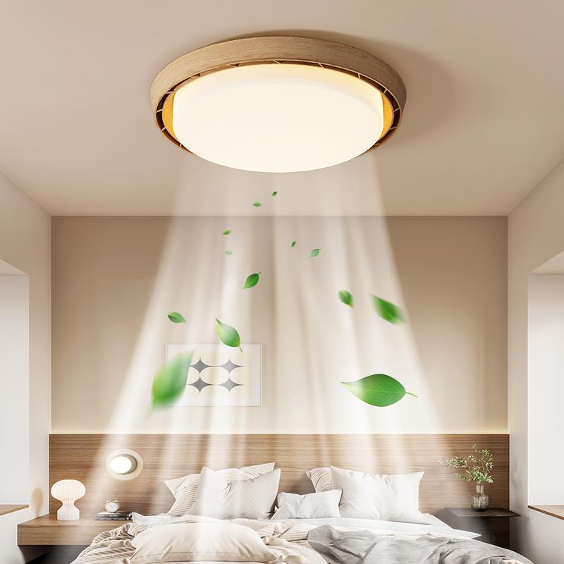 无叶吊扇灯现代简约全光谱2025新款卧室房间静音智能电风扇吸顶灯