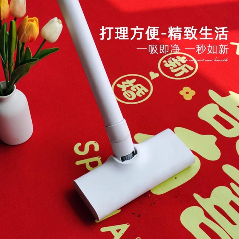 维京臻藏红色结婚卧室床边毯婚房沙发茶几毯防水免洗可擦加厚地垫