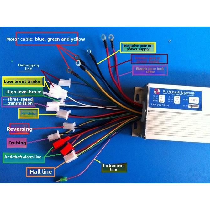 48V60V72V12管500W15管800W18管1000W无刷电动车控制器