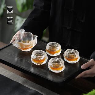 送礼茶道功夫茶杯家用待客日式 琉璃茶具套装 玻璃高档轻奢泡茶盖碗