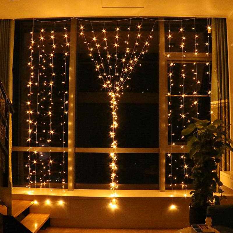 直销新款跨境新款led灯串窗帘灯3米灯冰条灯瀑布灯网红背景房间卧