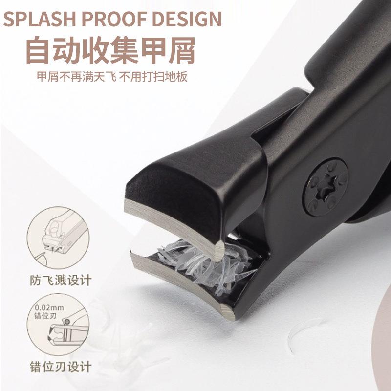 直销新款新款不锈钢指甲钳 便携式厚硬甲指甲刀防飞溅单个大号指
