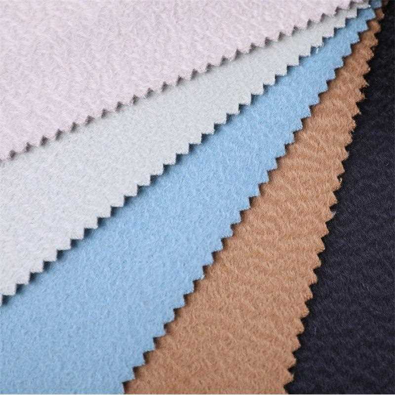 直销新款秋冬现货素色双面水波纹面料 时尚女装大衣呢粗纺毛呢布