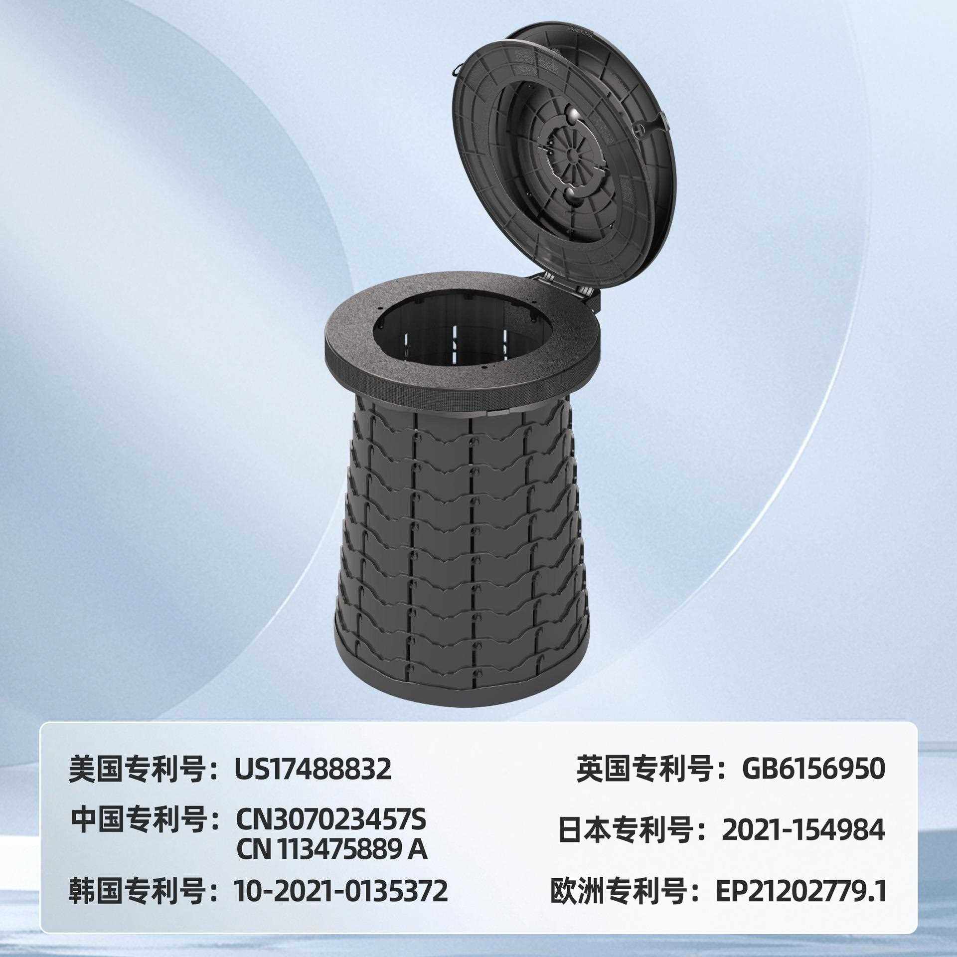 直销新款胖蹾蹾折叠马桶便携式车载马桶野外折叠马桶超大凳子收纳