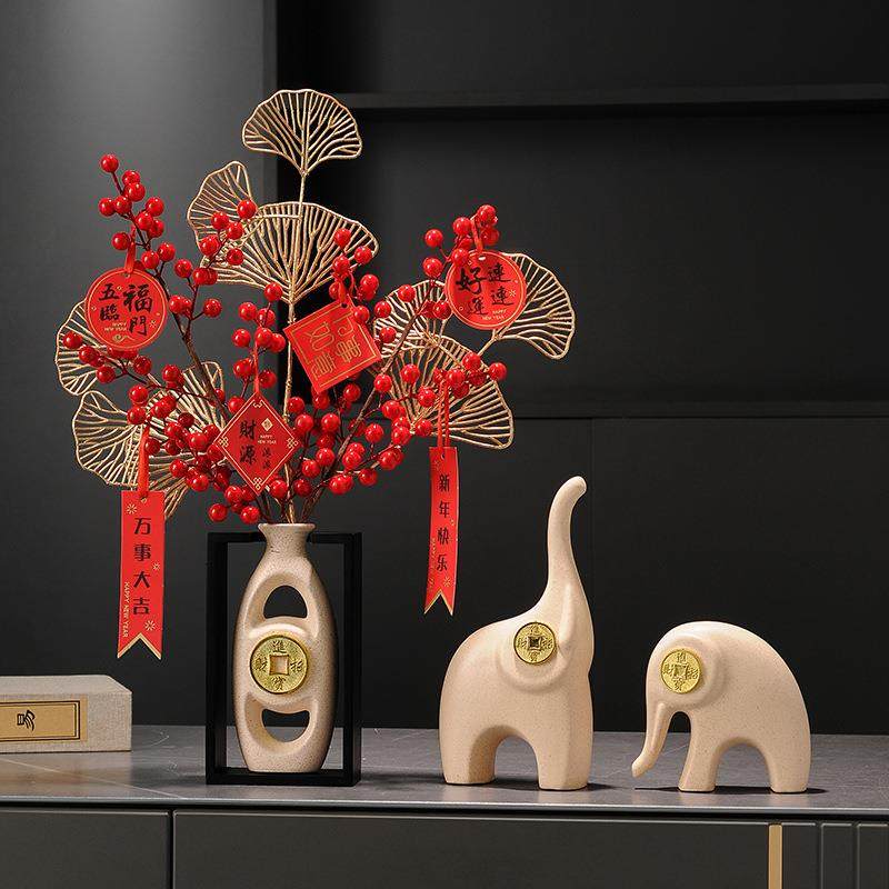 直销新款新中式客厅摆件装饰品创意电视柜酒柜玄关摆设工艺品乔迁