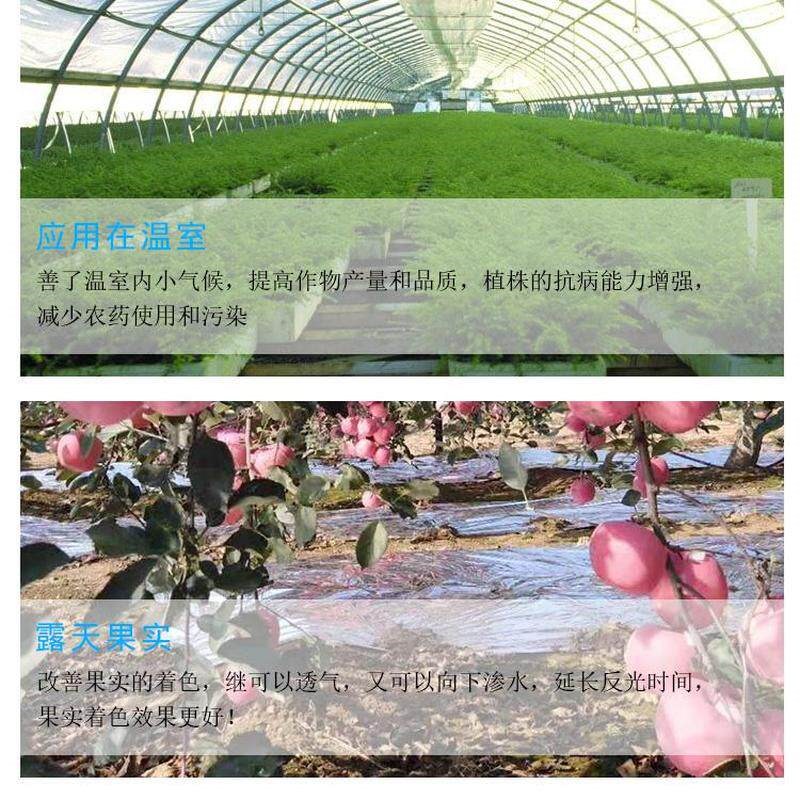 热销反光膜农用大棚温室暖棚增温补光幕桃子葡萄蔬菜后墙挂返光纸