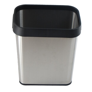 热销加厚不锈钢垃圾桶无盖家用分类带压圈长方形卫生间客厅防滑收