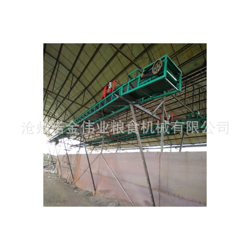 热销架高悬挂皮带流水线 防雨罩装车输送线 悬挂卸料小车输送机