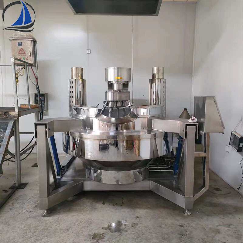 脆哨加工设备全自动行星搅拌炒锅炒脂渣 火锅炒料机全自动炒菜机
