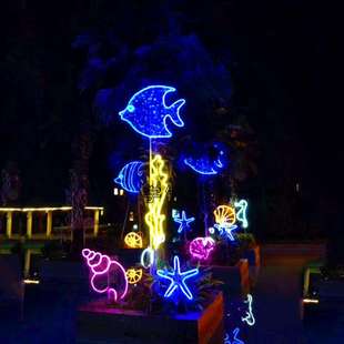 LED梦幻灯光节龙河贝壳造型灯户外景区园林商场亮化装饰布置