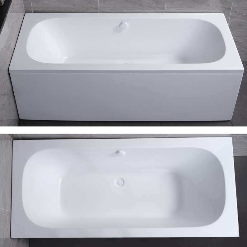 哑光亚克力裙边浴缸中间下水酒店工程 matte white skirt bathtub