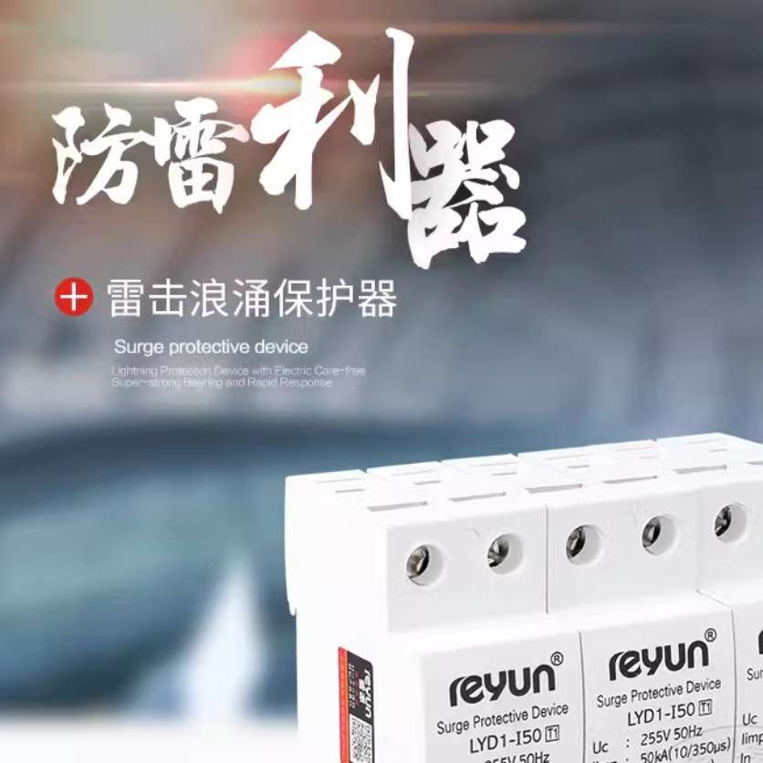 上海雷源一级防雷器LYD1-I50 4P一级保护防雷 上海雷源浪涌保护器