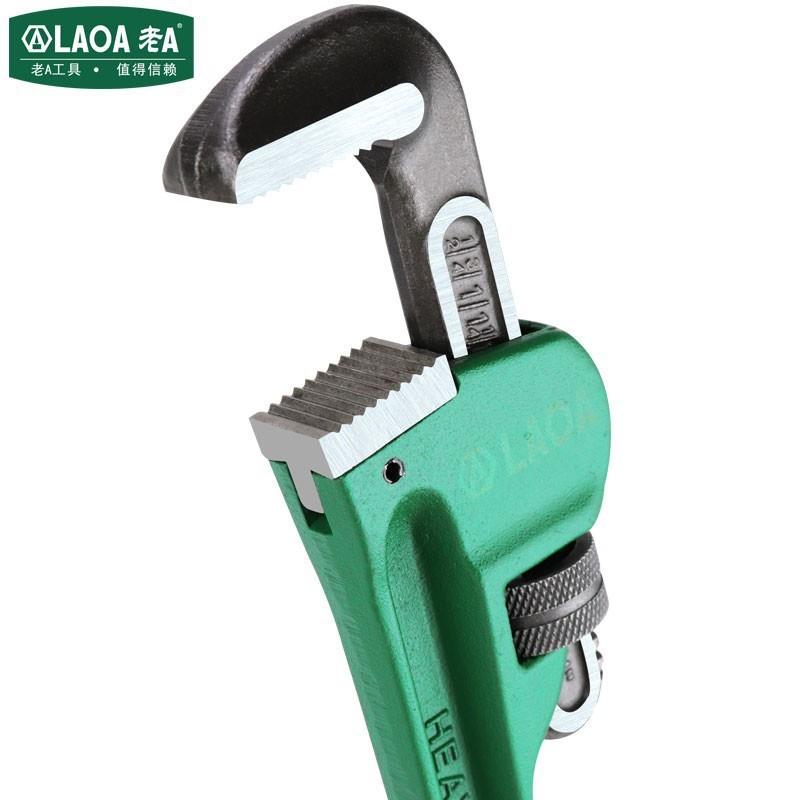 老A管钳家用管子钳大号小管钳子德式重型管子钳10寸LA320010