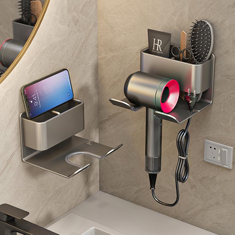 吹风机置物架免打孔放置莱芬架子卫生间壁挂式徕芬收纳电风筒支架