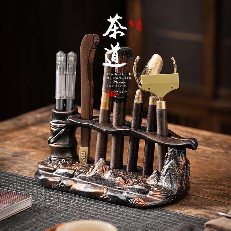 大莅泡茶夹子茶台茶道六君子套装大全用品茶茶杯专用工具茶桌茶具