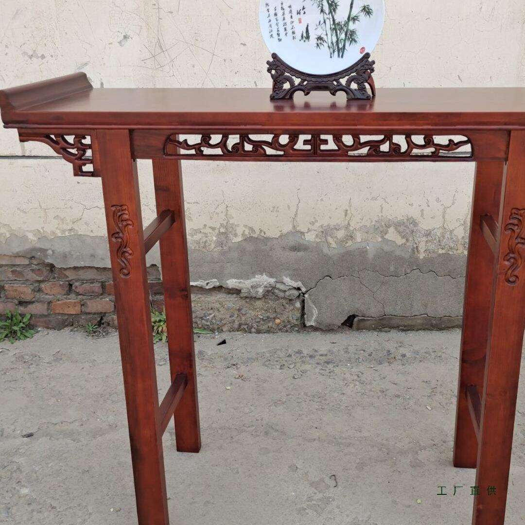 供桌条几仿古中式玄关香案翘头国学馆课桌椅简约条桌实木条案家具