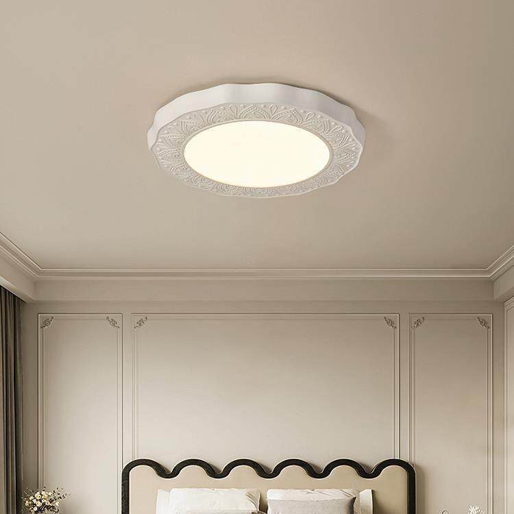 日式欧式法式复古风led现代简约卧室主卧吸顶灯2023新款护眼灯具