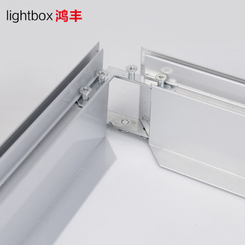 热销卡布灯箱型材uv边框双面软膜灯箱包柱h拉布型材户外铝合金广