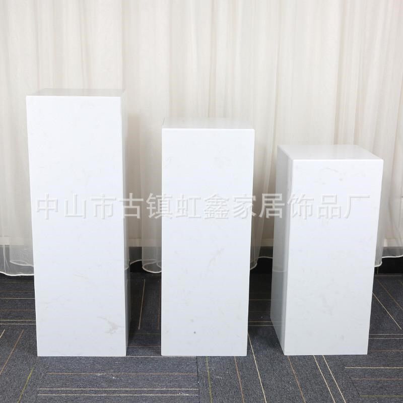 热销大理石底座客厅酒店样板间雕塑玄关落地岩板花架装饰品摆件展