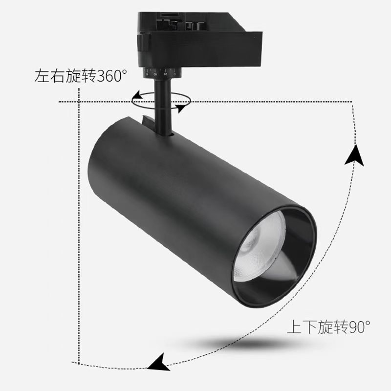 热销二线轨道灯led射灯店铺商用cob服装店家用背景墙聚光导轨式射